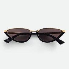 Bottega Veneta BV1346S Sunglasses Black/Grey 56mm | Authentic | Made in Italy