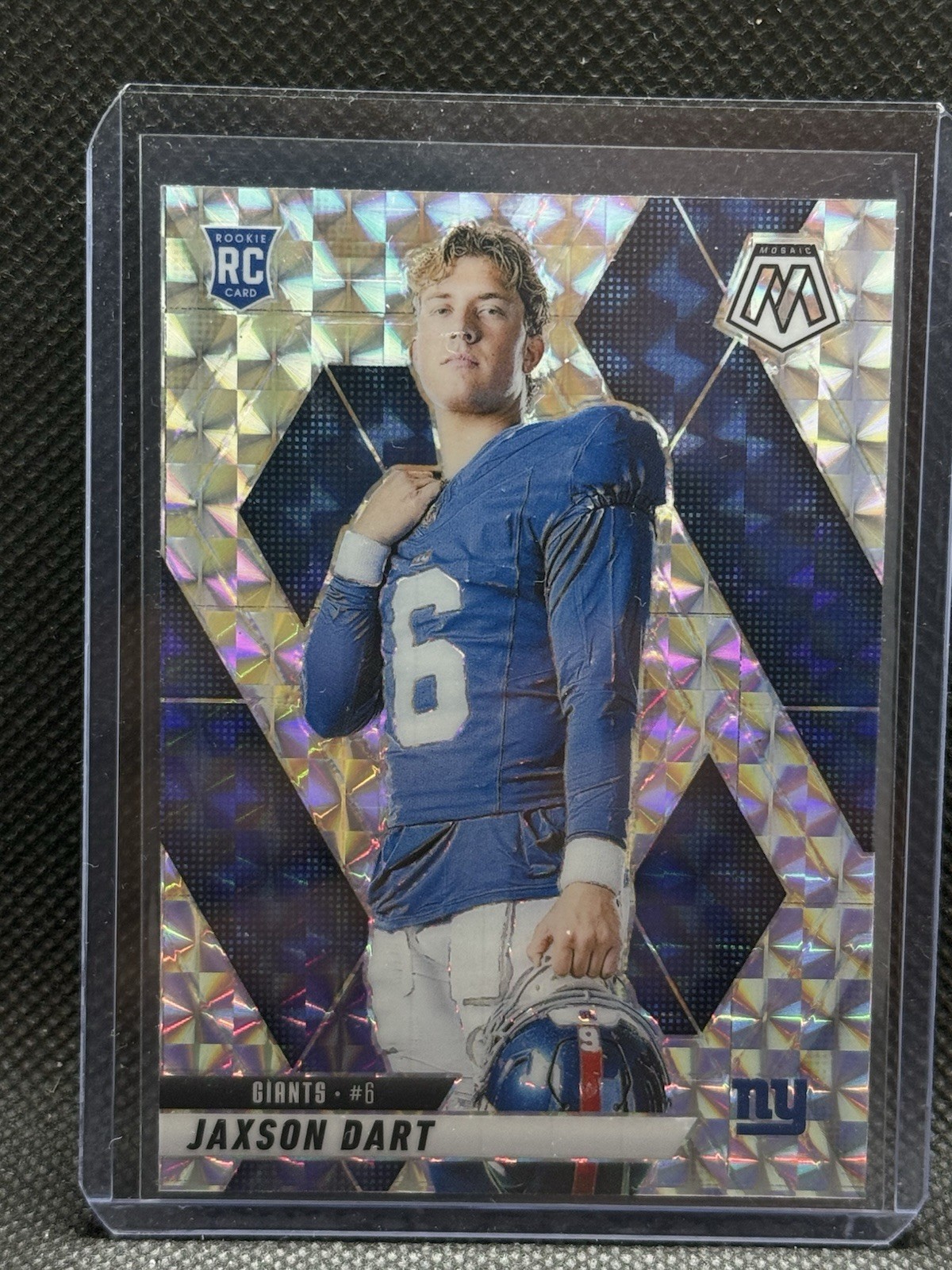 2025 Mosaic Jaxson Dart RC #288 Silver Mosaic Prizm NY Giants