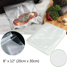 8x12 Quart Vacuum Embossed Sealer Kitchen Food Saver Storage Freezer Bags 4 Mil