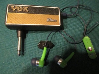 VOX BLUES Headphone Amp Amplifier with Earphones. Works Perfect Electric Guitar!