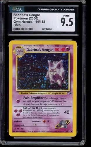 CGC 9.5 Sabrina's Gengar 14/132 Holo - Gym Heroes