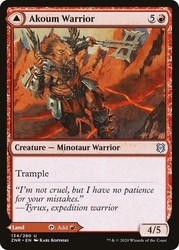 Akoum Warrior // Akoum Teeth (Foil) - Zendikar Rising #134