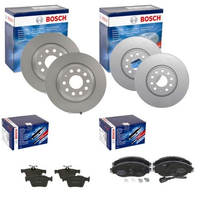 BOSCH BREMSSCHEIBEN + BELÄGE VORNE + HINTEN passend für VW TIGUAN auch ALLSPACE