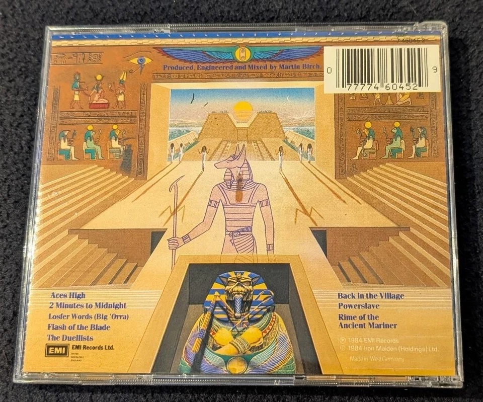CD Iron Maiden - Powerslave / Album 8 Tracks / Pressung West Germany CDP 7460452 - Bild 2 von 3