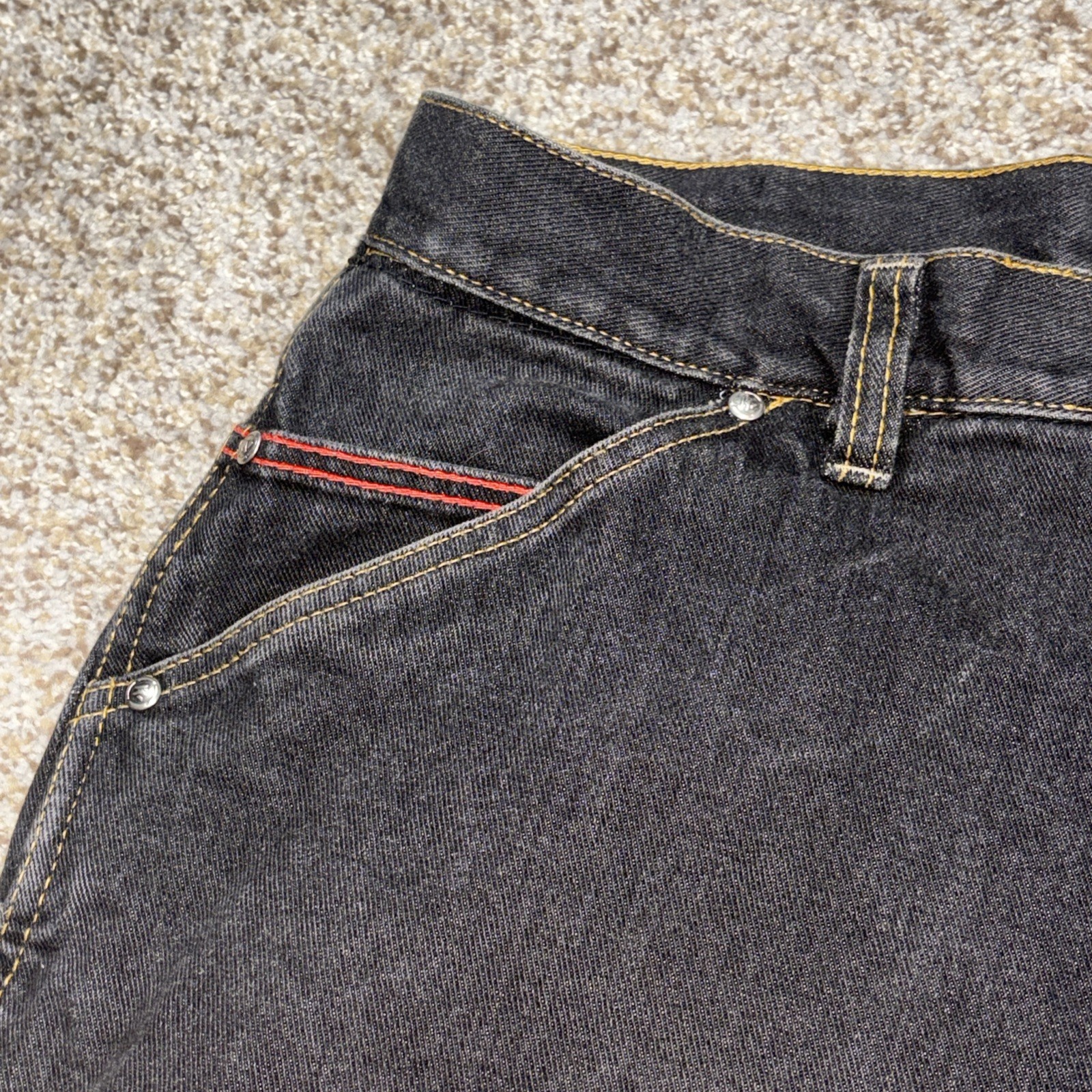 Willie Esco Duns Mens Jeans 38x34 Baggy Hip Hop Jeans Black Denim Fits 35x27.5 - View 3