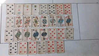 Jeu De 32 Cartes Allemand WW1 (Incomplet 30 Cartes dans L'état)