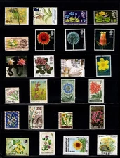 Centsational Amazing Topical Group Worldwide Cancelled Flower Themed Stamps