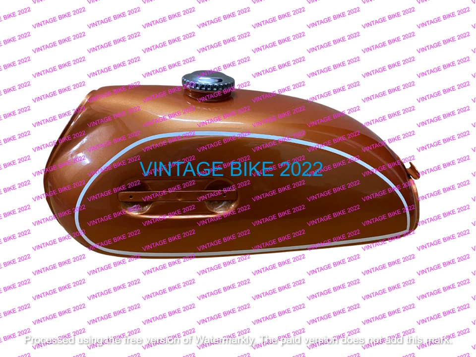 Yamaha CT1 CT 175 1970 Naranja Acero Combustible Gasolina Tanque + Tapón Grifo/APTO PARA Foto 2 de 4