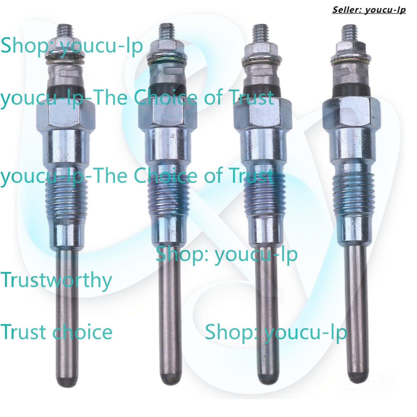 4X Glow Plug 16415-65512 For Kubota V3300 V3600 V3800 Engine M6800 M8200 Tractor