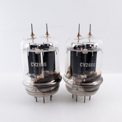 2 X CV2666 MULLARD TUBE. 1960er Jahre MITCHAM PRODUKTION. MATCHED PAIR. NOS/NIB.