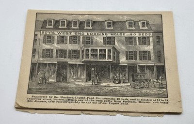 1886 Murdock Liquid Food Co. Boys West End Lodging House Booklet William Wile MD