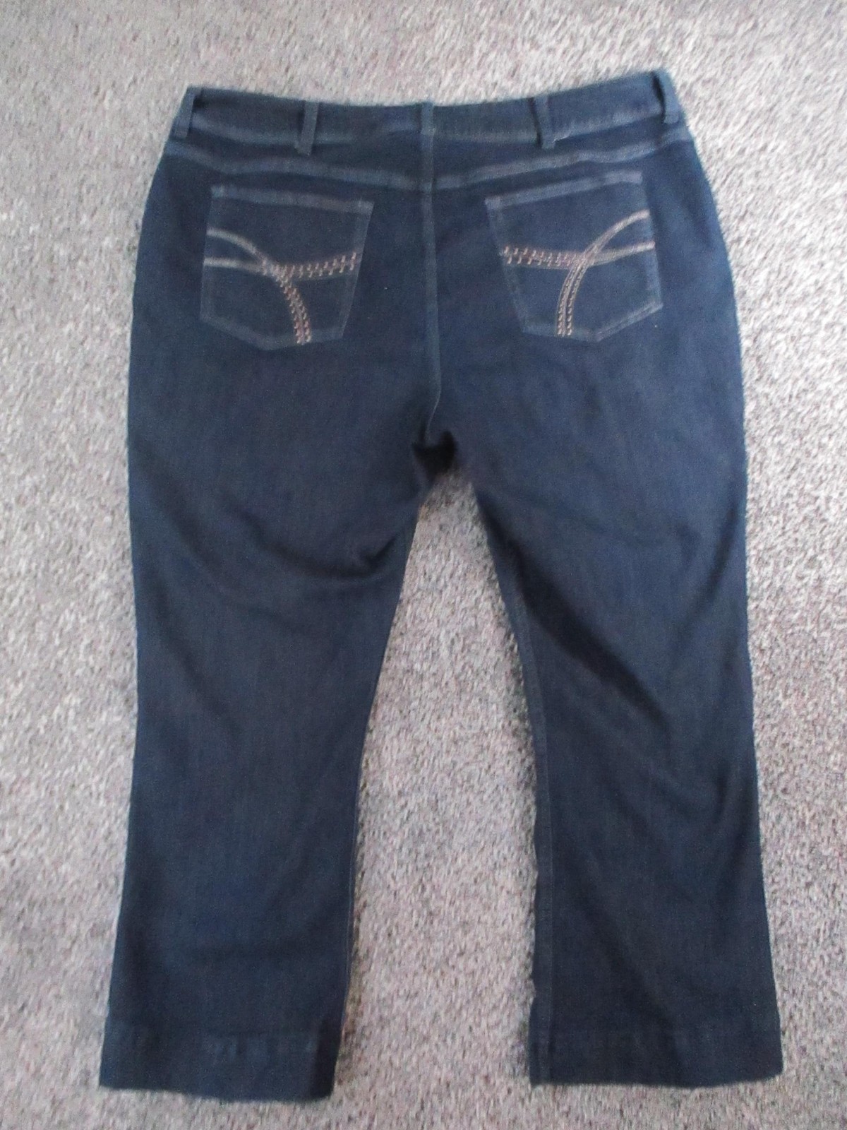 Riders By Lee Jeans Womens 22W Blue Dark Wash High Rise Bootcut Stretch 42x27 thumbnail 3