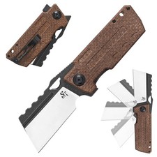 ST155 Folding ,Sandvik 14C28N Steel Blade,Micarta Handle EDC Tool Pocket for ...