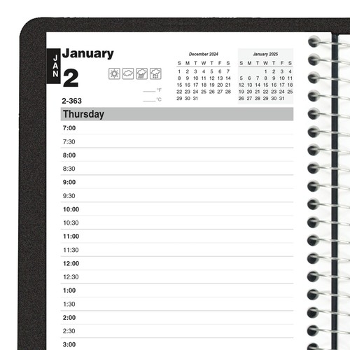 Blueline® 2025 Essential Daily Planner, Appointment Book, 12 Months, January ... - Picture 5 of 7