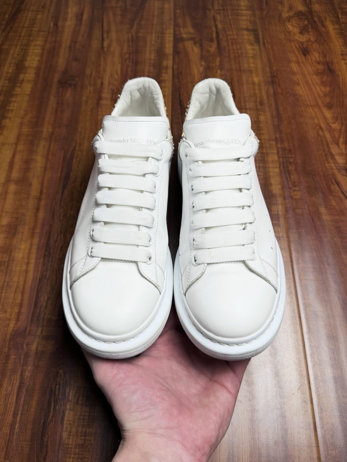 Alexander McQueen White Beige Python Snakeskin Me… - image 6