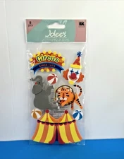 FREE SHIP Jolee's CIRCUS BIG TOP Scrapbook Dimensional Stickers ANIMALS CLOWN
