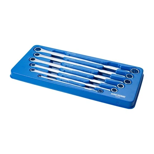 Kincrome 6 Piece 0° Offset Extra Long Metric Ring Set in PVC Tray 8-24mm K3063