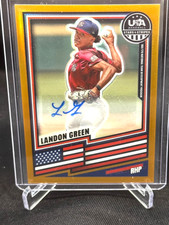 2026 Panini Stars and Stripes Prizm Landon Green #51 Signatures Gold #6/10 Auto