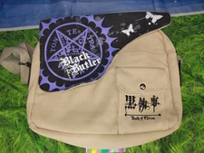 Anime Black Butler Shoulder Bag, Canvas School Bag, Messenger Satchel Purse Tote