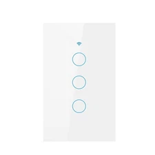 WiFi Smart Wall Light Switch,US Standard ，Voice Control ，Tempered Glass Panel...