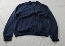Cherokee Women's Comfortable Full Zip Scrub Jacket JL3 Navy Medium NWT