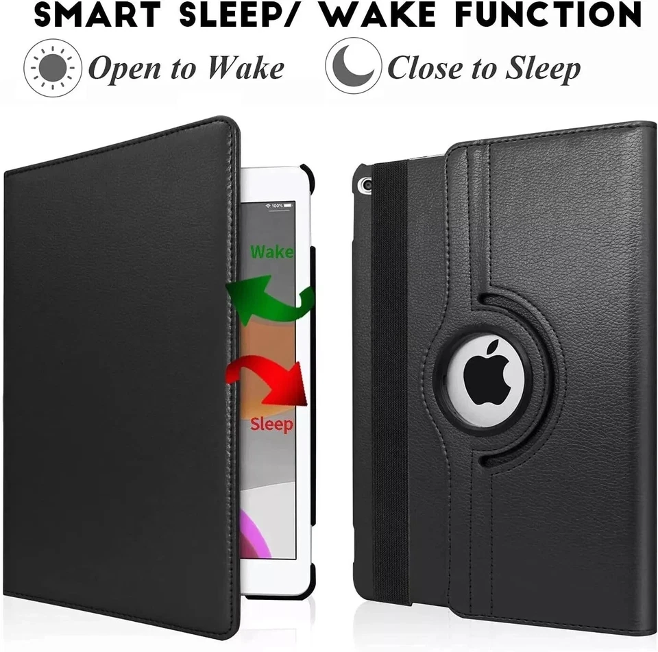 iPad 9.7 Case 5th 6th Gen Air 2/Air Smart Leather 360° Rotating Cover Stand UK - Image 3 of 4