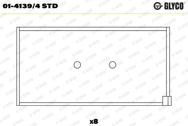 Coussinet de tête de bielle GLYCO 01-4139/4 STD pour OE 4141126