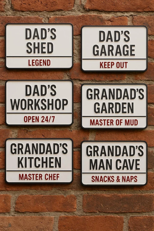 Eigener Papa Oder Opa Schild – Man Cave Garage Schuppen Geschenk – 3D Bedruckt - Bild 1 von 1