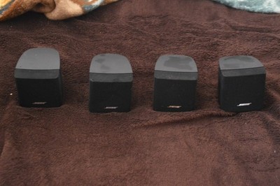 4 Stück Original BOSE Single Cube Lautsprecher Acoustimass Lifestyle Schwarz