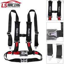 2 Universal 4-point Harness Strap Car Auto Racing Sport Belt Rastp Black