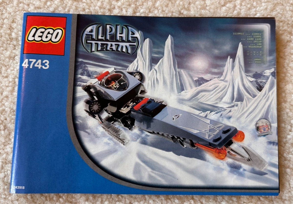 Vintage Lego Alpha Team set #4743 - Ice Blade; 100% complete with