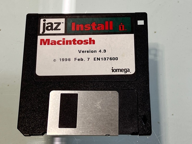 Iomega Jaz Install v4.3 (Mac OS) floppy disk
