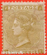SG. 87. J92 (2). " JF ". 9d Straw plate 2. A decent average ( regummed ) B60483