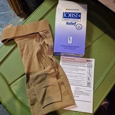 JOBST Relief Compression Chap, 30-40 mmHg Open Toe, Beige right leg small