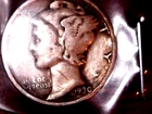 1930  SILVER MERCURY DIME - GRADES "FINE"