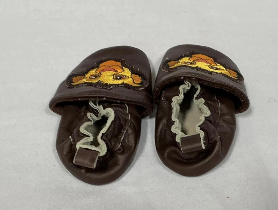 Disney Store infant baby soft sole leather shoes booties Lion King Simba 12-18 m - Image 3 of 4