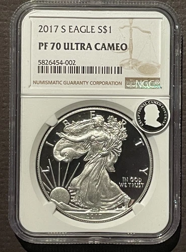 2017-S $1 SILVER AMERICAN EAGLE NGC PF70 : 07451
