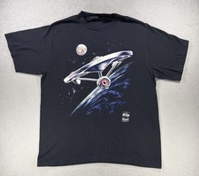 Vintage 90s Star Trek TNG USS Enterprise 1991 Paramount Single Stitch Large