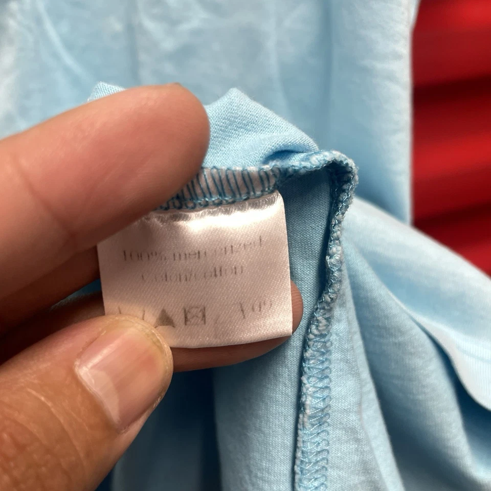 Vilebrequin 蓝色 Crew 短袖口袋标志 T 恤休闲男式衬衫尺寸-XL — 第 3/4 张图片