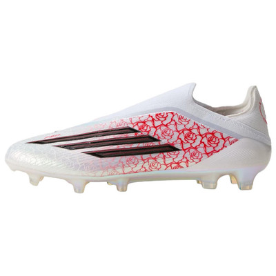 Lamine Yamal x adidas F50 Elite Laceless FG Cloud White Black Lucid Red - JR4441
