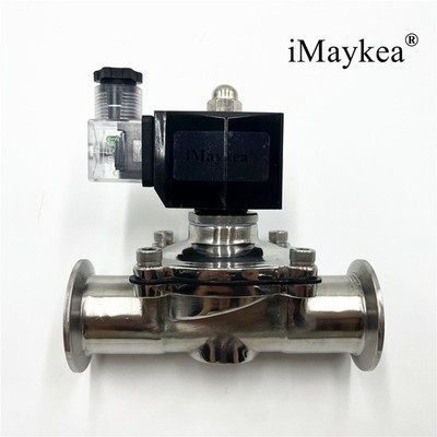 DC24V 1'' DN25 Electric Sanitary Solenoid Valve NC SS304 Tri Clamp OD 50.5mm
