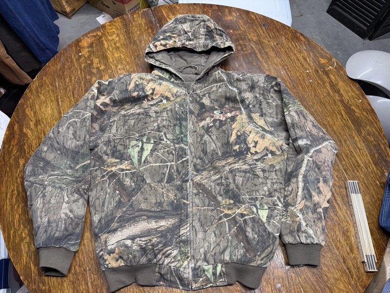 Mossy Oak Realtree Camouflage Insulated Jacket Work Wear Hunting Size L Mens