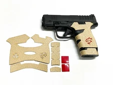 HANDLEITGRIPS Desert Sand Textured Rubber Gun Grip Wrap for Springfield Hellcat