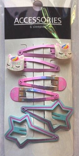 6tlg.Haarklammern Set, Haarspangen Haarclips Mädchen Einhorn, Schleife, Glitzer - Bild 3 von 5