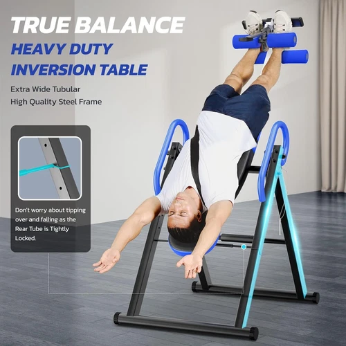300LBS Heavy Duty Gravity Inversion Table Back Therapy Reflexology Stretcher - Picture 21 of 45