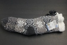 1 Pairs Woman's Lurex Critter Slipper Sock S/M 6-7.5 Cat White Non Skids soft 1