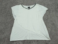 I.N. Studio Top Blouse Womens 2X Pullover White Casual