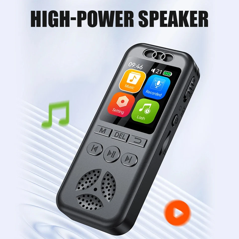 128GB/64GB Digital Voice Recorder Dictaphone Audio MP3 Player Sound Recording US - Image 3 of 4