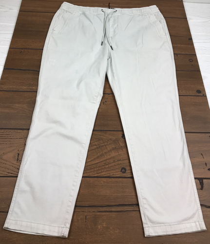 Joe’s Jeans City Pant Mens XXL Off White Light Green Drawstring Waist 38x29 New
