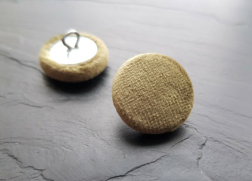Light green velvet fabric covered buttons, 14, 19, 23, 25 or 31mm in packs - Picture 3 of 16